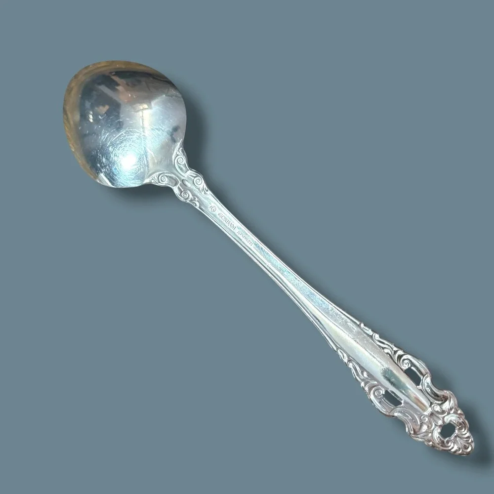 Gorham Strainless Pierced Baroque 8 3/4in Serving Spoon